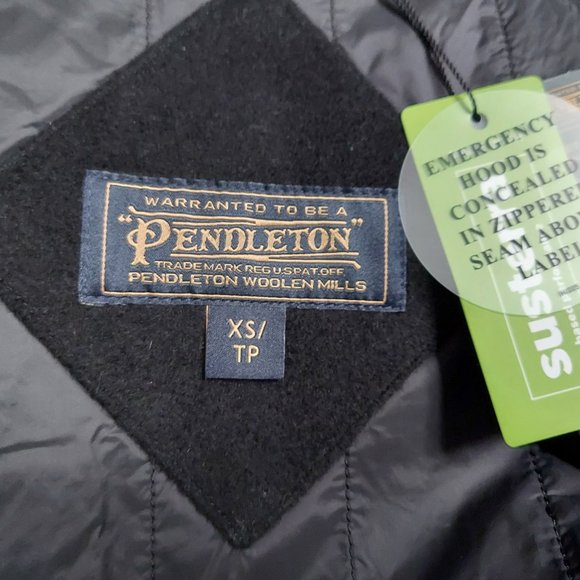 Pendleton Women's Stanford Plaid Wool Blend Zip-Up Jacket, Camel/Black/Buffalo - Picture 6 of 8